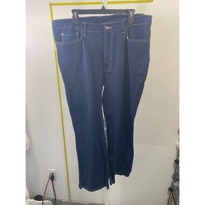 MTailor Mens Dark Wash Denim‎ Jeans Whit Contrast Stitch Straight Leg 42x31